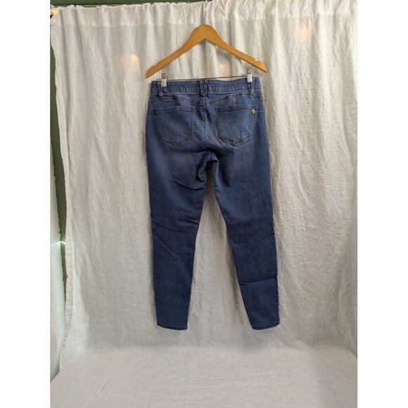 Democracy Jeans Womens 8 Blue Ab Technology Stretch Skinny Denim Mid Rise V2 - Picture 7 of 9